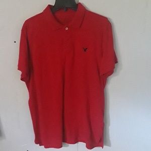 American Eagle  Red Polo Shirt